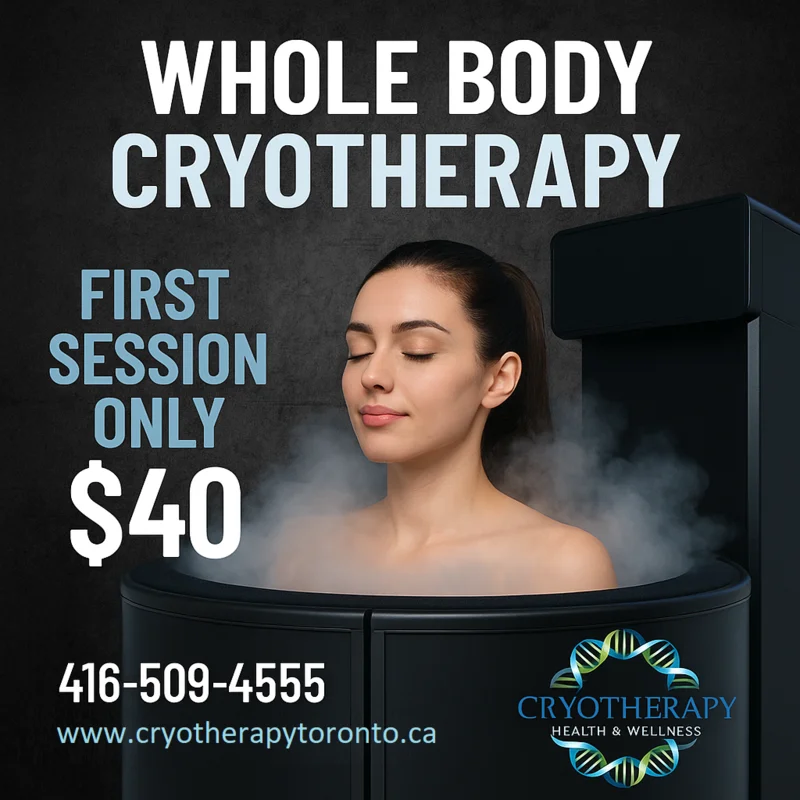 Cryotherapy session for Oakville residents