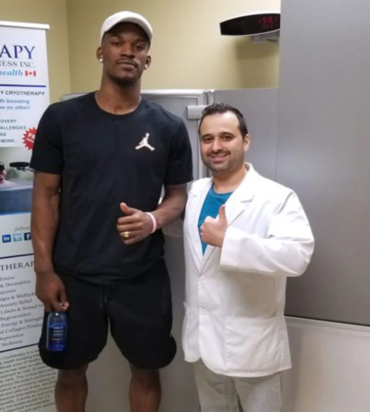 NBA star Jimmy Butler visiting Cryotherapy Toronto